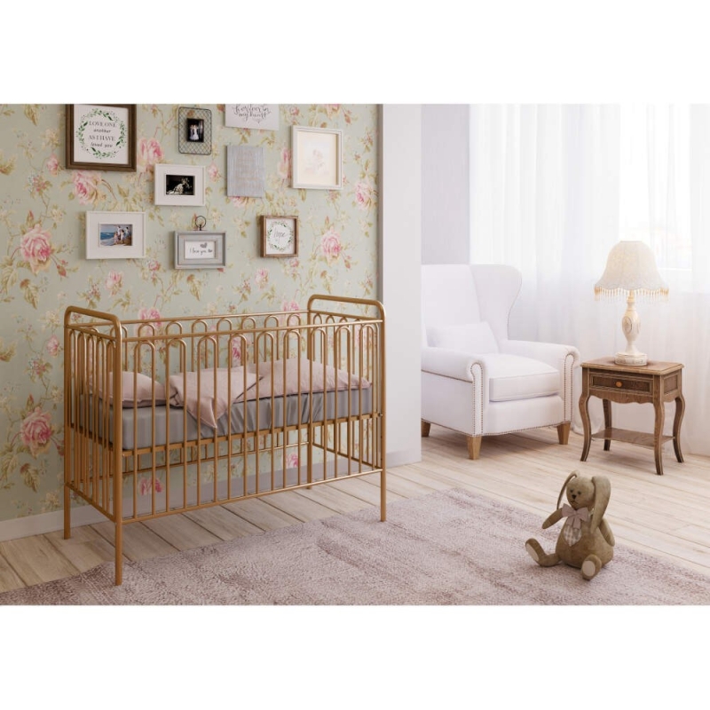 white metal cot