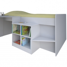 Kidsaw Loft Station Pilot Cabin Bed-White (PCBW)