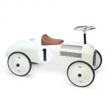 Vilac Classic Ride On Metal Car- Off White