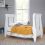 Tutti Bambini Lucas Sleigh Cot Bed Inc Under Bed Drawer-White