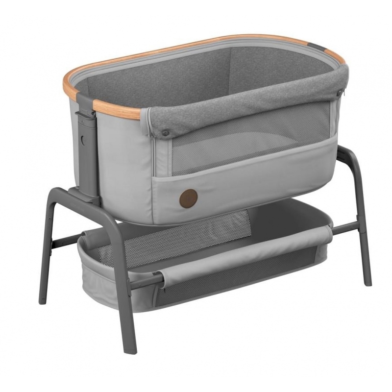  Maxi-Cosi Iora Co-Sleeper Crib-Essential Grey + 2 Free Organic Fitted Sheets