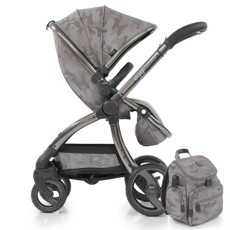 egg® Special Edition Stroller With Changing Bag & Seat Liner-Camo Grey 