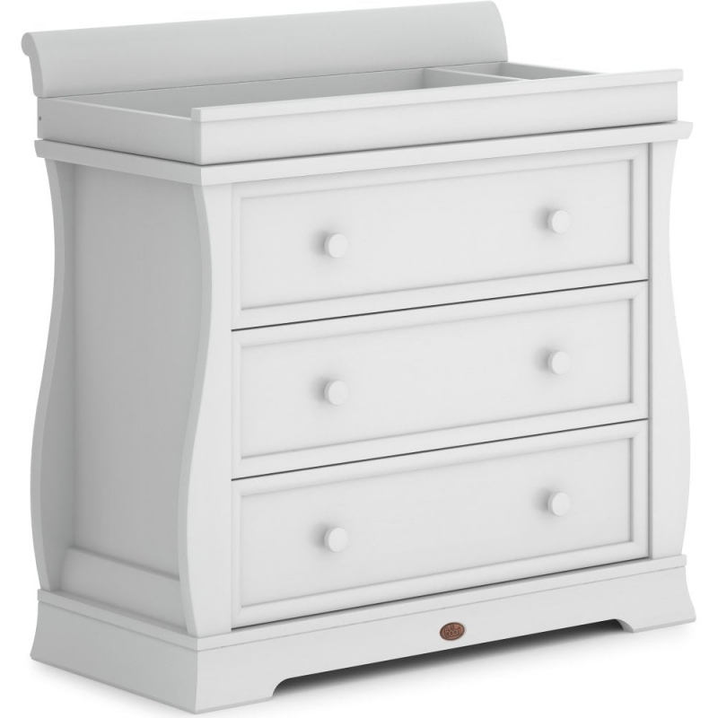Boori Sleigh 3 Drawer Dresser with Sleigh Changing Station-Barley White (New 2020)