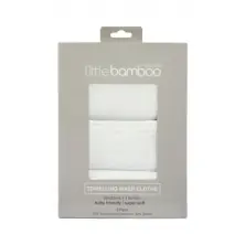 Little Bamboo 3 Pack Towelling Washers Pack - White