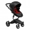 Mima Xari Single Pushchair with Black Chassis-Black/Ruby Red