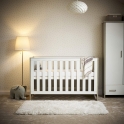 OBaby Nika Cot Bed-Grey Wash and White