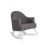 Obaby Round Back Rocking Chair-White with Grey Cushion (NEW)