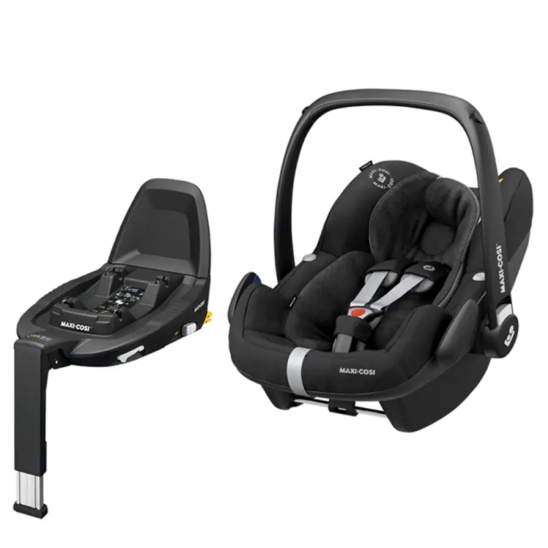 Maxi Cosi Pebble Pro Group 0+ Car Seat with FamilyFix3 Base - Essential Black