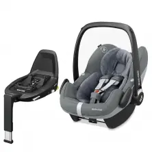 Maxi Cosi Pebble Pro Group 0+ Car Seat with FamilyFix3 Base - Essential Grey