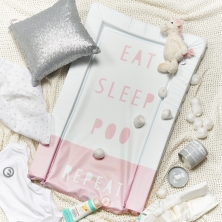 Obaby Eat Sleep Repeat Changing Mat-Pink (NEW)
