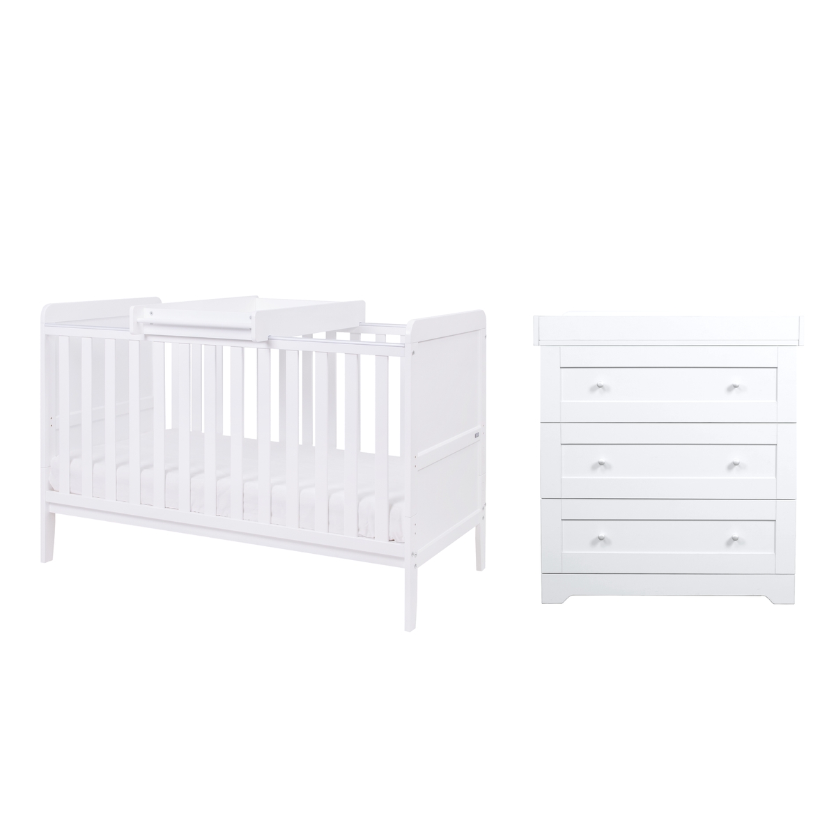 tutti bambini rio cot bed with cot top changer & mattress