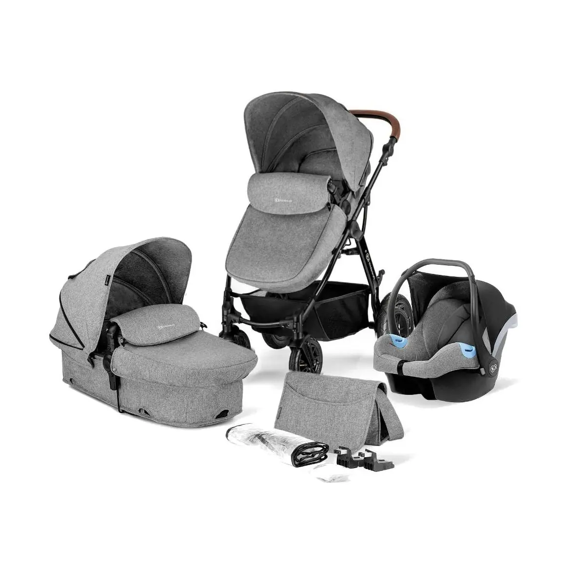 Kinderkraft Moov 3in1 (Mink Car Seat) Travel System With Carrycot