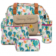 pink lining rucksack changing bag