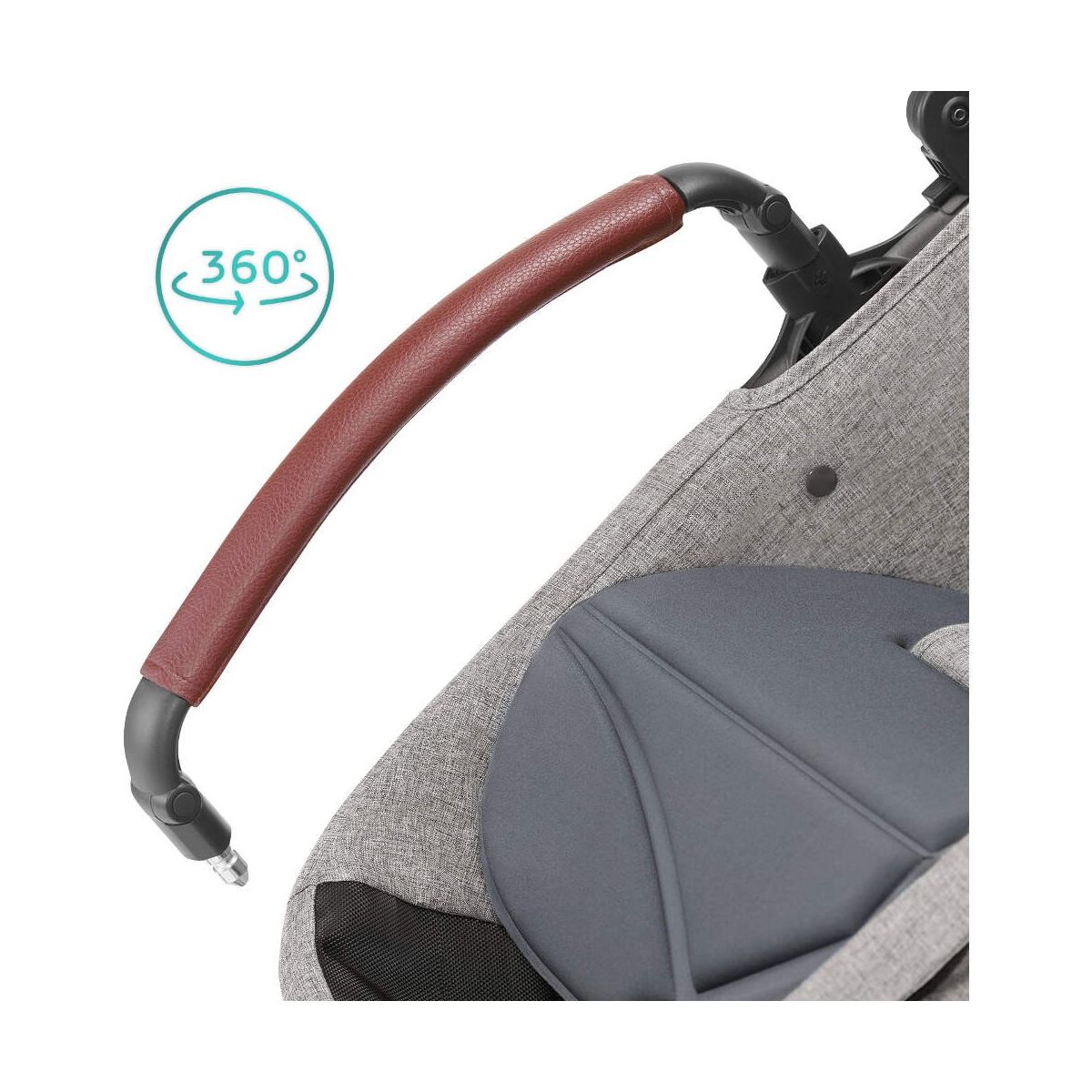 Kinderkraft XMoov 3in1 (Mink Car Seat) Travel System With Carrycot-Black  (2020)