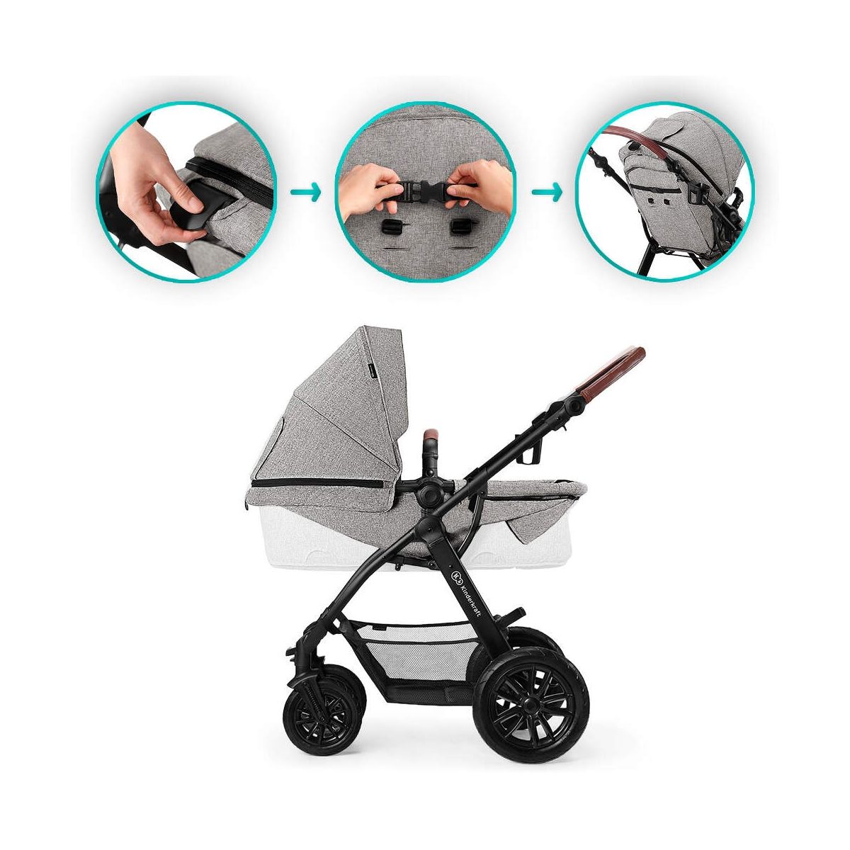 Kinderkraft XMoov 3in1 Travel SystemGrey (2020)