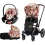 Cybex Priam Spring Blossom Edition Rose Gold Chassis 3in1 Travel System-Light