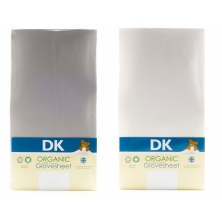 DK 2 Pack Organic Sheets for Maxi Cosi Iora 80x50cm-White/Grey