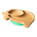 eco rascals Elephant Shaped Bamboo Suction Plate-Green (NEW)
