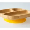 eco rascals Toddler Bamboo Suction Plate-Yellow (NEW)