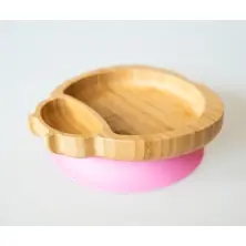 eco rascals Ladybird Shaped Bamboo Suction Plate-Pink