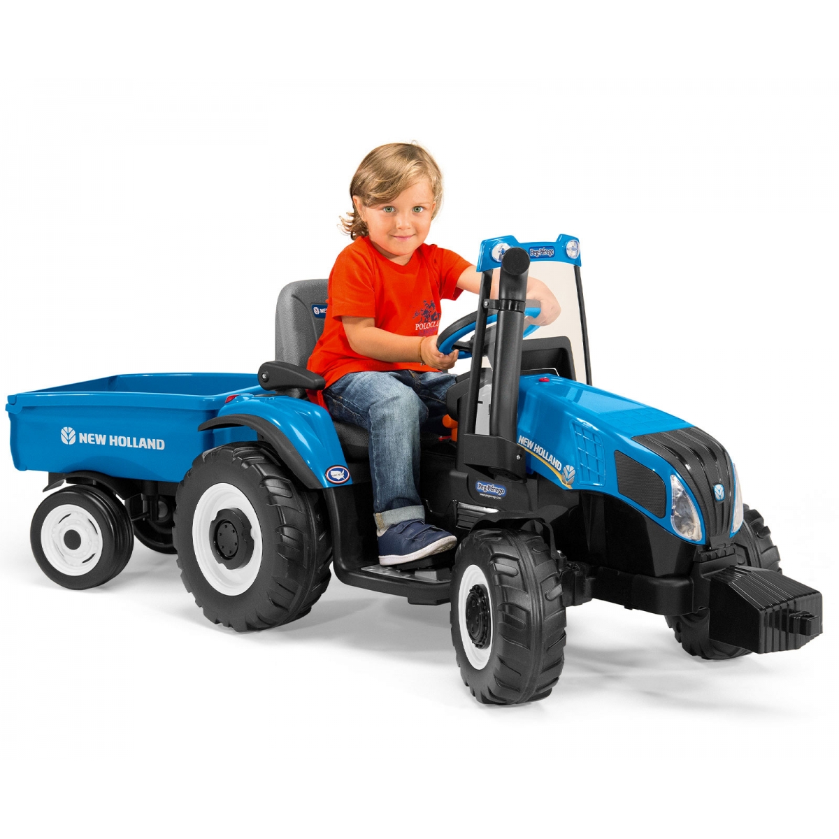 Peg Perego New Holland T8-Blue (EXCLUSIVE)