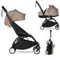 BABYZEN YOYO² Black Frame with Bassinet Complete - Taupe