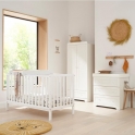 Tutti Bambini Malmo 3 Piece Room Set with Cot Top Changer-White (2022)
