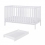Tutti Bambini Malmo 3 Piece Room Set with Cot Top Changer-White & Dove Grey