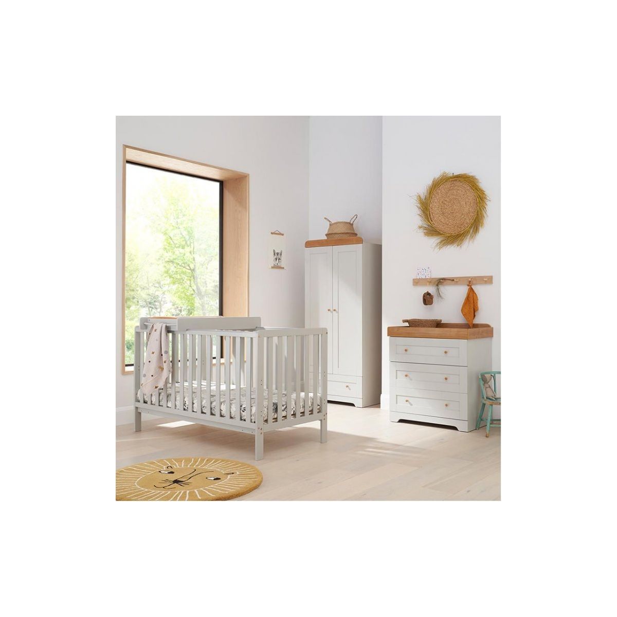 Tutti Bambini Malmo 3 Piece Room Set with Cot Top Changer