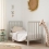 Tutti Bambini Malmo 3 Piece Room Set  with Cot Top Changer-Dove Grey & White