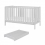 Tutti Bambini Malmo 3 Piece Room Set with Cot Top Changer-Dove Grey & White