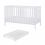 Tutti Bambini Malmo 2 Piece Room Set with Cot Top Changer-White & Dove Grey