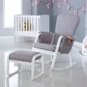 Ickle Bubba Dursley Rocker Chair and Stool- Pearl Grey