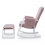 Babyhoot Dursley Rocker Chair and Stool- Blush Pink