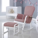 Ickle Bubba Dursley Rocker Chair and Stool- Blush Pink