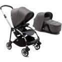 Bugaboo Bee 6 Complete With Carrycot-Aluminium/Grey Melange 