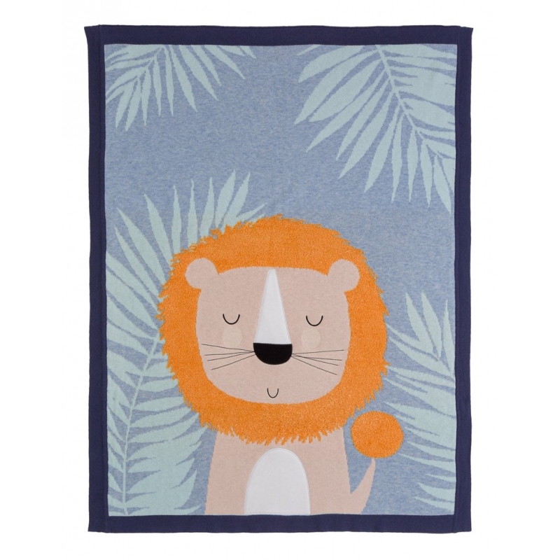 Bizzi Growin Ludvic Lion Knitted Blanket (NEW)