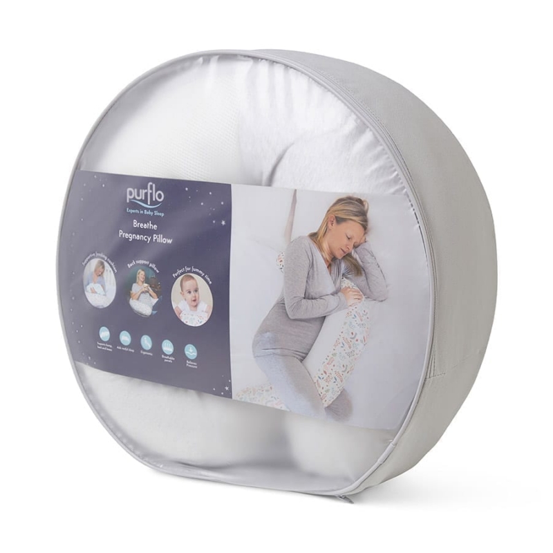 Purflo Breathe Pregnancy Pillow-Minimal Grey (NEW)