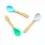 eco rascals Pack of 3 Mixed Colour Spoons-Grey,Blue,Green (NEW)