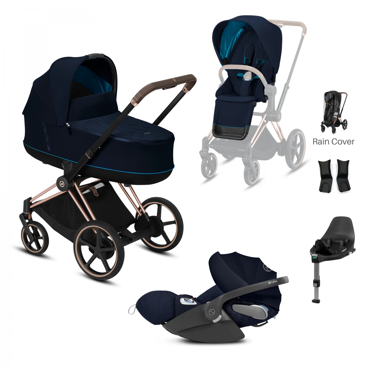 pushchair rose gold