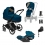 Cybex e-Priam Chrome Pushchair with Lux Carry Cot & Cloud Z Car Seat-Mountain Blue/Black (NEW)