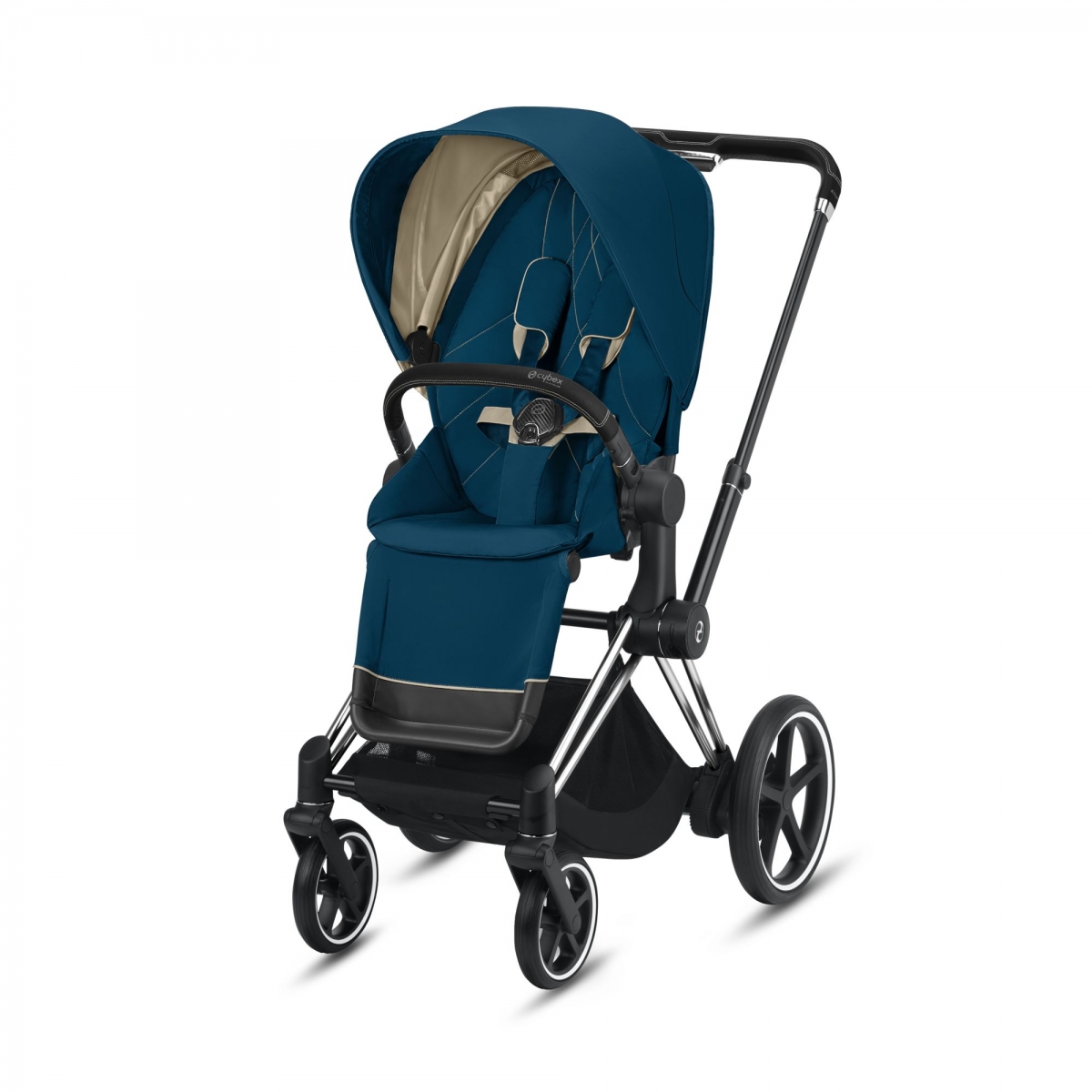 Cybex Priam Chrome Pushchair with Lux Carry Cot & Cloud Z Car Seat