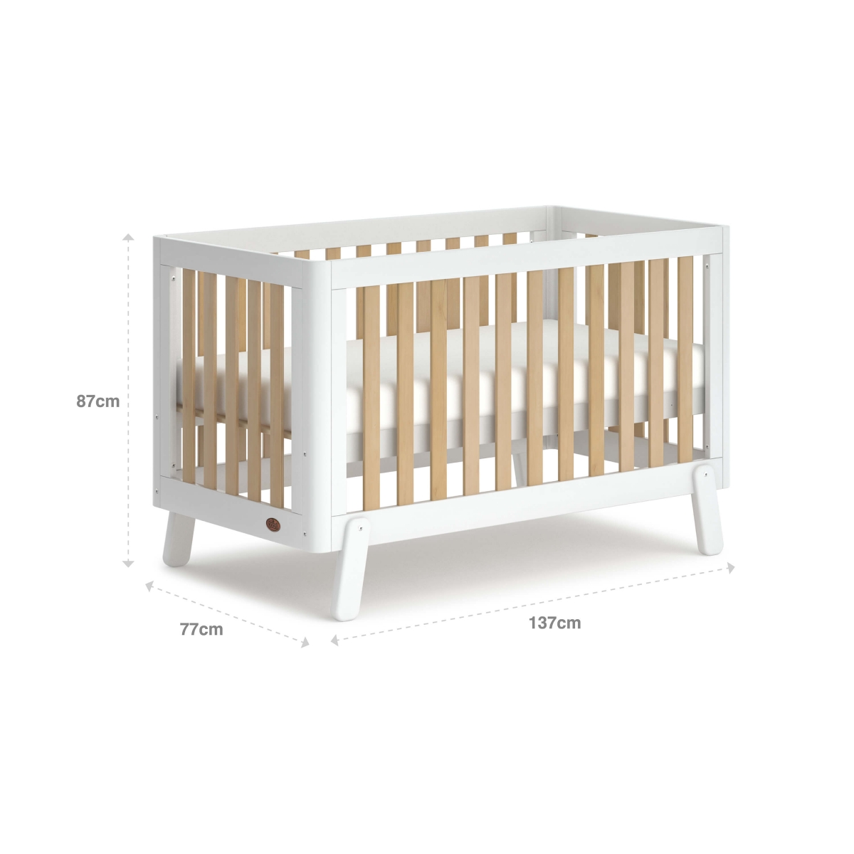 Boori Turin Cot BedWhite & Almond (2021)
