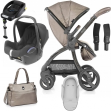 egg® Special Edition 2in1 Cabriofix Travel System With Changing Bag & Seat Liner-Titanium