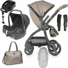 egg® Special Edition 2in1 Cabriofix Travel System with Changing Bag & Seat Liner - Titanium
