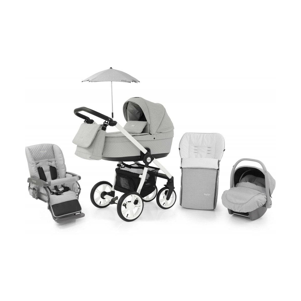 BabyStyle Prestige 3 3in1 Travel System White Frame/BlackFrost