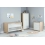 Babymore Veni 3 Piece Furniture Room Set-Oak/White