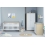 Babymore Veni 3 Piece Furniture Room Set-Oak/White