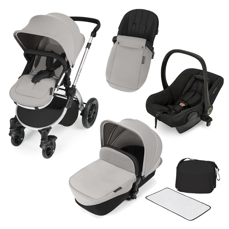 Ickle Bubba Stomp V2 Silver Frame 3in1 Travel System-Silver
