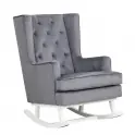 Nursery Collective Nursing Rocking Chair-Midnight Grey/White Legs (NEW)